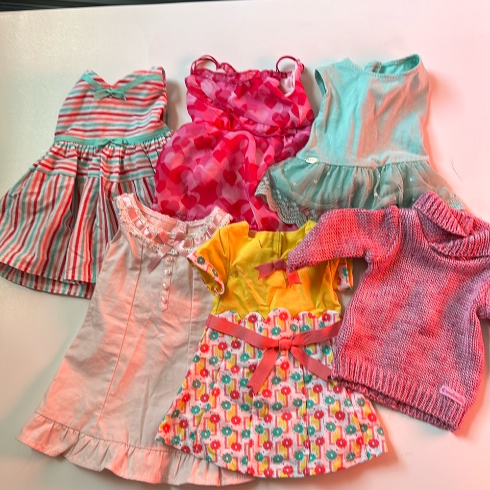 American Girl: Lot of Dresses and Sweaters